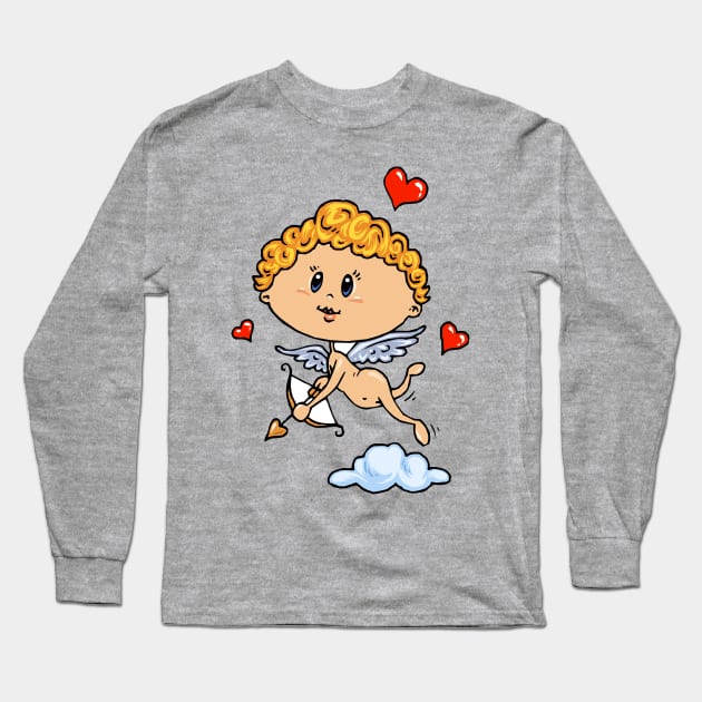 Little Cupid Long Sleeve T-Shirt by SpageGiant